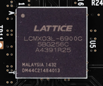 <strong>Typical FPGA chip, approximately life-size</strong>